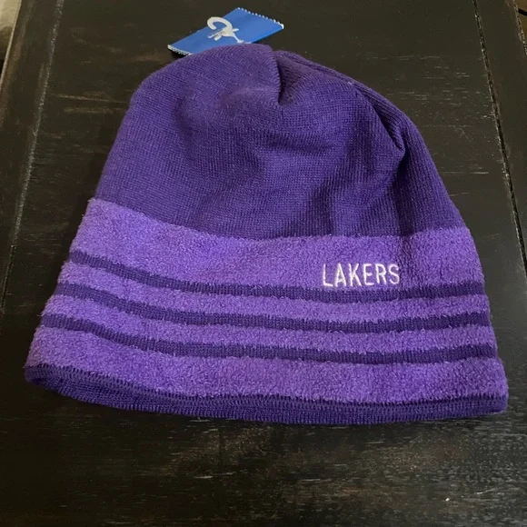 Los Angeles Lakers Adidas Beanie NBA Licensed, Purple/Yellow Beanie Adult - NEW - Picture 3 of 5